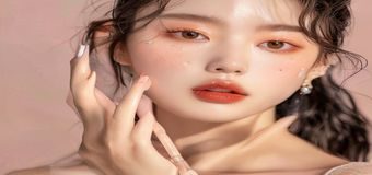 美妆博主展示2026流行的奶油感底妆教程，产品摆放整齐，拍摄画面清晰专业，美妆视频精选封面
